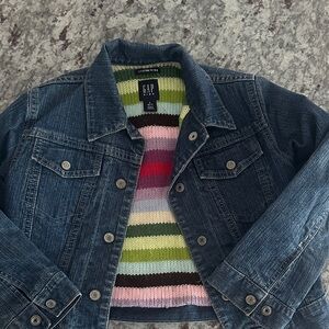 GAP Kids Striped Knit Top - Green, Cream, Blue